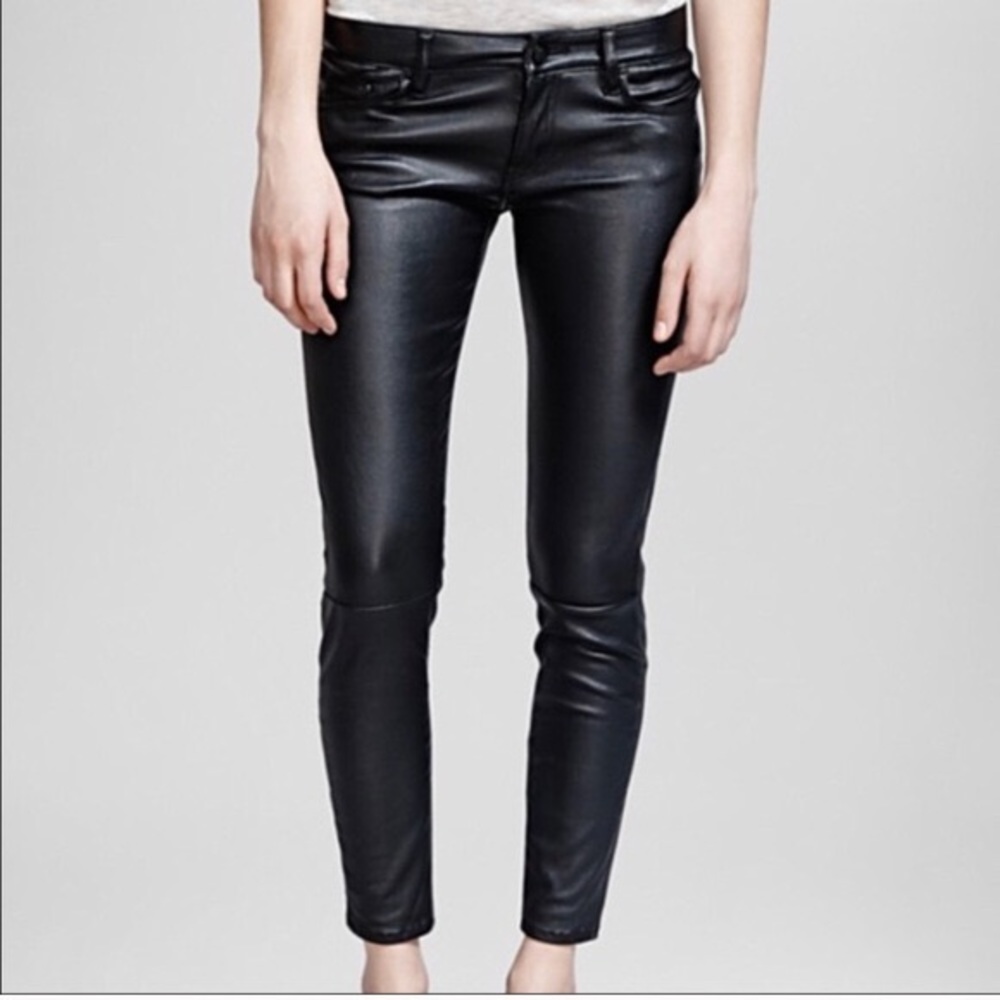 The Kooples Short Fit Faux Leather Pants